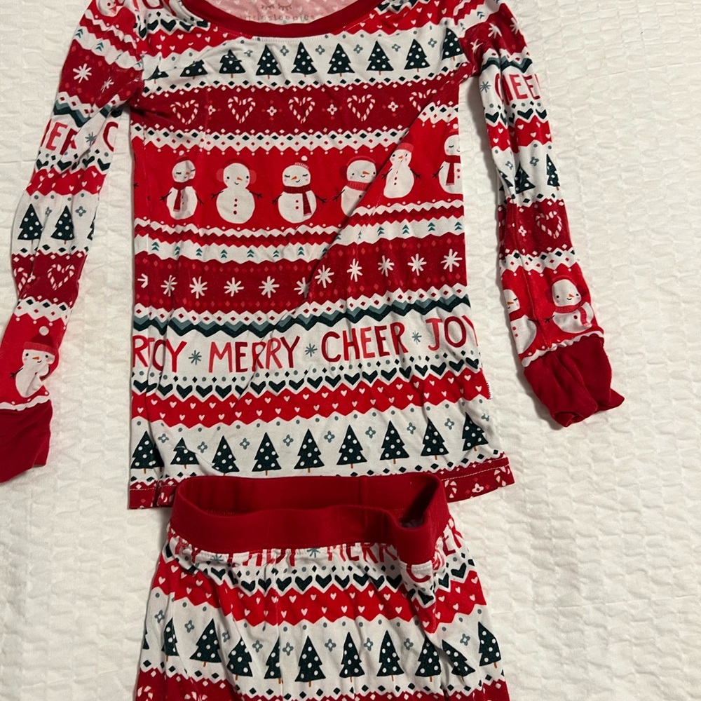 Little Sleepies Red and White Holiday Pajama Set